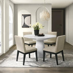 Roundhill Rocco 5-Piece 48 Pedestal Dining Set, Round Pedestal Table with 4 Chairs