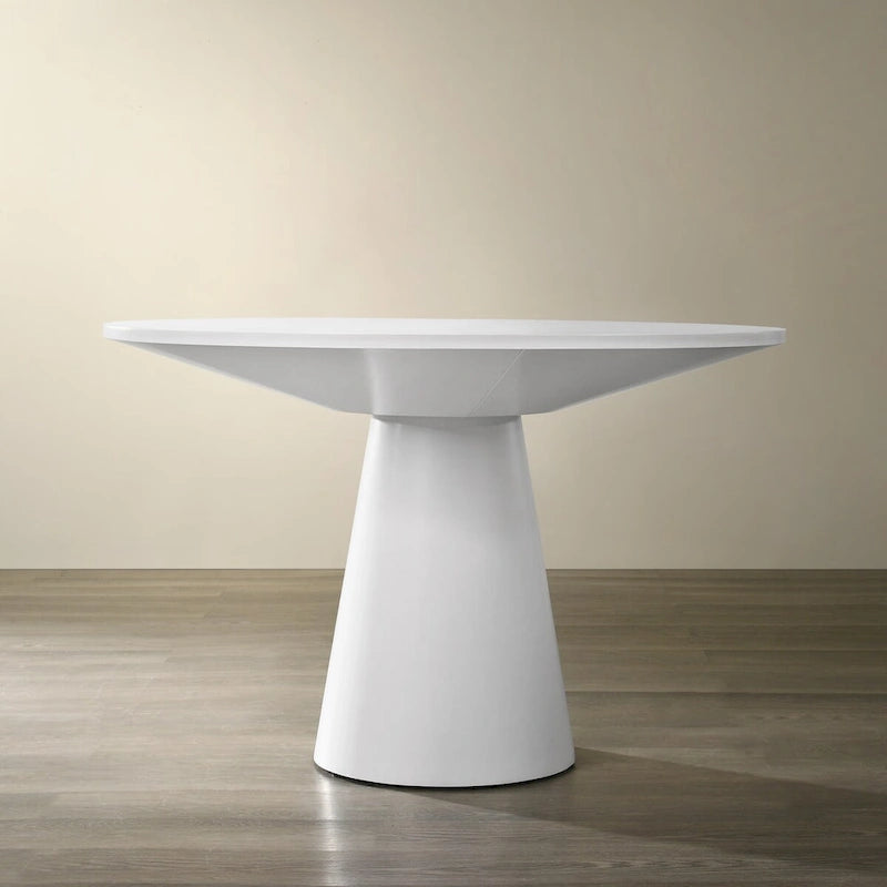 Roundhill Rocco 5-Piece 48 Pedestal Dining Set, Round Pedestal Table with 4 Chairs