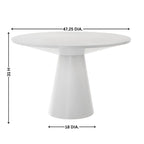 Roundhill Rocco 5-Piece 48 Pedestal Dining Set, Round Pedestal Table with 4 Chairs
