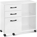3 Drawers and Open Storage Shelves - 15.7D x 31.5W x 26H