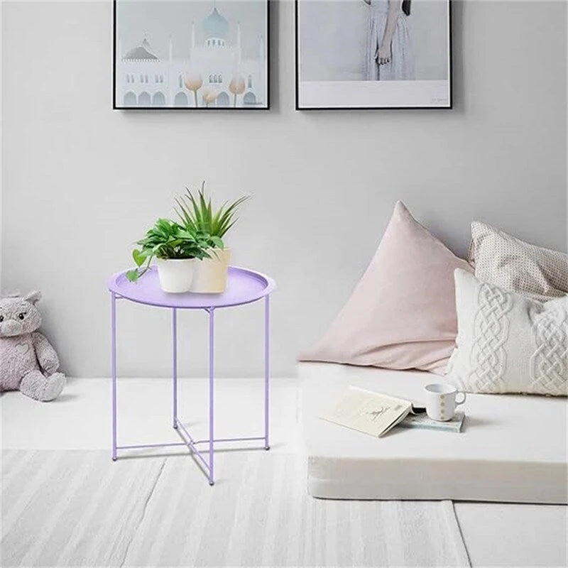 Plateau de table d'appoint en métal
