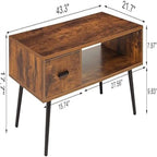 Une table basse avec tiroirs