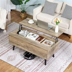 Une table basse avec tiroirs