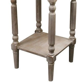 Table d'appoint rustique en bois massif style ferme moderne