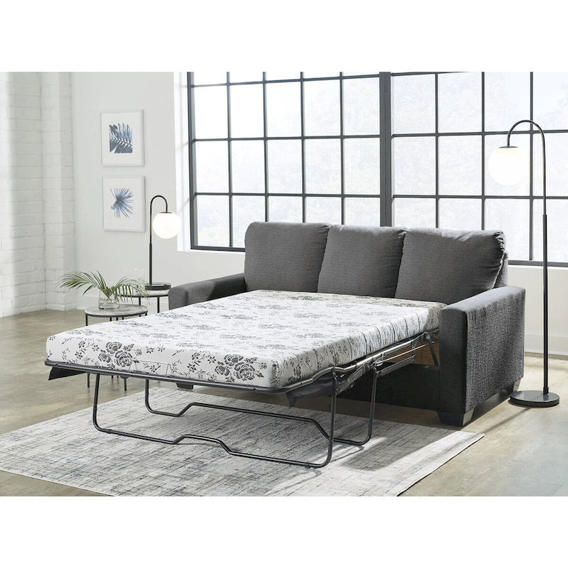 Signature Design by Ashley Rannis Pewter Full Sofa Sleeper - 76W x 40D x 39H