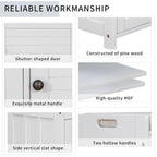 3 Doors Storage Bench with Removable Cushion and Hidden Storage Space