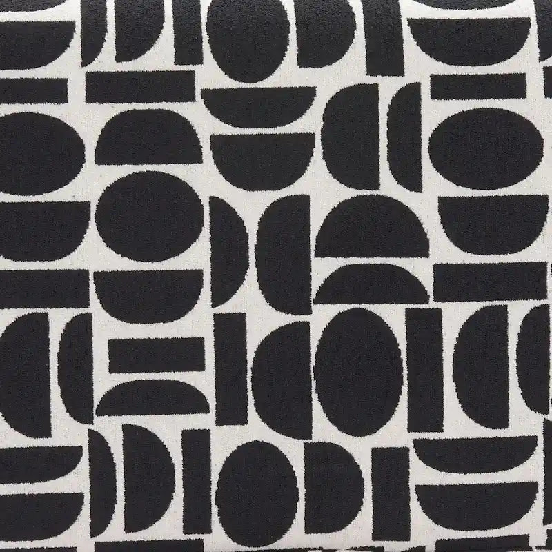 Pouf de rangement Boto noir et blanc