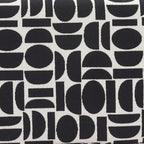 Pouf de rangement Boto noir et blanc