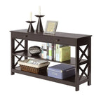 1 Drawer Console Table with Shelves - 11.75D x 39.25W x 31.5H