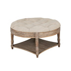 Table basse repose-pieds ronde large
