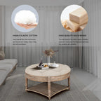 Table basse repose-pieds ronde large