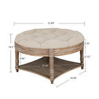 Table basse repose-pieds ronde large
