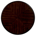 22 Retro Round End Table,Solid Wood Sofa Side Table with Shelf,Living Room Corner Table Easy Assemble