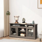 Meuble TV contemporain Roomfitters, console multimédia moderne, pour téléviseurs jusqu'à 65 pouces, espace de rangement ouvert et fermé