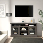Meuble TV contemporain Roomfitters, console multimédia moderne, pour téléviseurs jusqu'à 65 pouces, espace de rangement ouvert et fermé