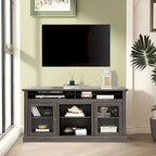 Meuble TV contemporain Roomfitters, console multimédia moderne, pour téléviseurs jusqu'à 65 pouces, espace de rangement ouvert et fermé