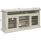 Meuble TV contemporain Roomfitters, console multimédia moderne, pour téléviseurs jusqu'à 65 pouces, espace de rangement ouvert et fermé