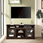 Meuble TV contemporain Roomfitters, console multimédia moderne, pour téléviseurs jusqu'à 65 pouces, espace de rangement ouvert et fermé
