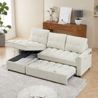 L-Shaped Sectional Sofa with Reclining Storage