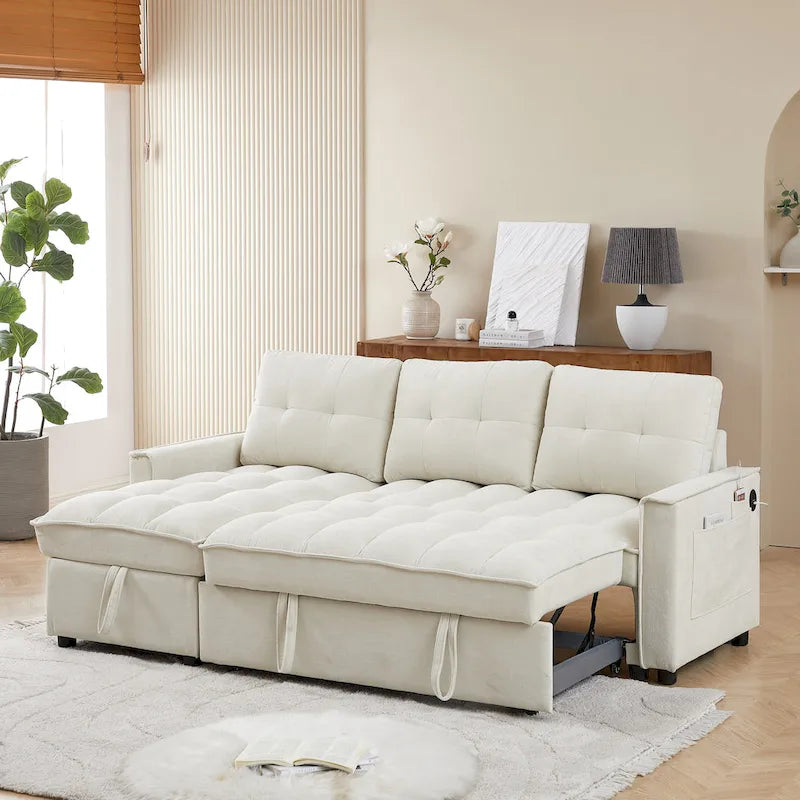 L-Shaped Sectional Sofa with Reclining Storage