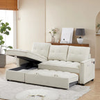 L-Shaped Sectional Sofa with Reclining Storage