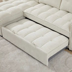 L-Shaped Sectional Sofa with Reclining Storage