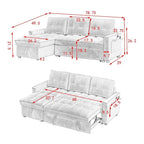 L-Shaped Sectional Sofa with Reclining Storage