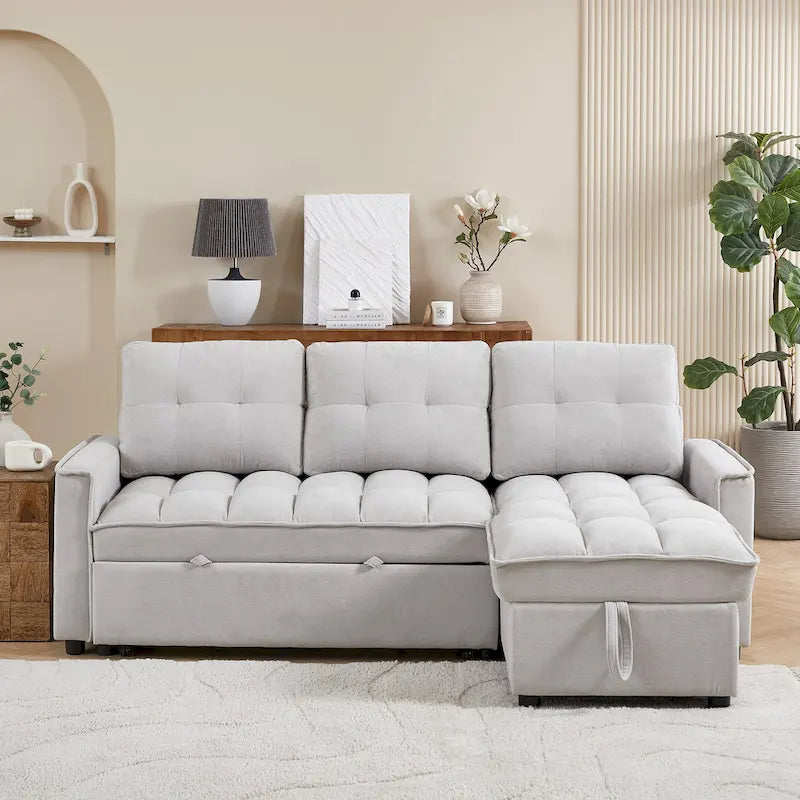 L-Shaped Sectional Sofa with Reclining Storage