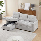 L-Shaped Sectional Sofa with Reclining Storage