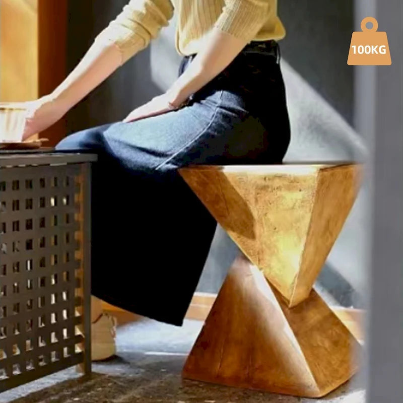 Table d'appoint de jardin/terrasse en béton léger moderne - 12x12x18