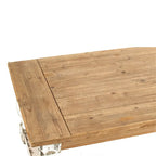 Table basse rectangulaire en bois, Table basse de style campagnard français