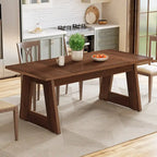 Table à manger rectangulaire de 63 pouces, table de cuisine pour salle à manger - Marron
