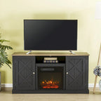 Meuble TV console de 54 po pour téléviseurs jusqu'à 60 po avec cheminée électrique - 54 po de largeur