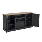 Meuble TV console de 54 po pour téléviseurs jusqu'à 60 po avec cheminée électrique - 54 po de largeur