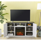 Meuble TV console de 54 po pour téléviseurs jusqu'à 60 po avec cheminée électrique - 54 po de largeur