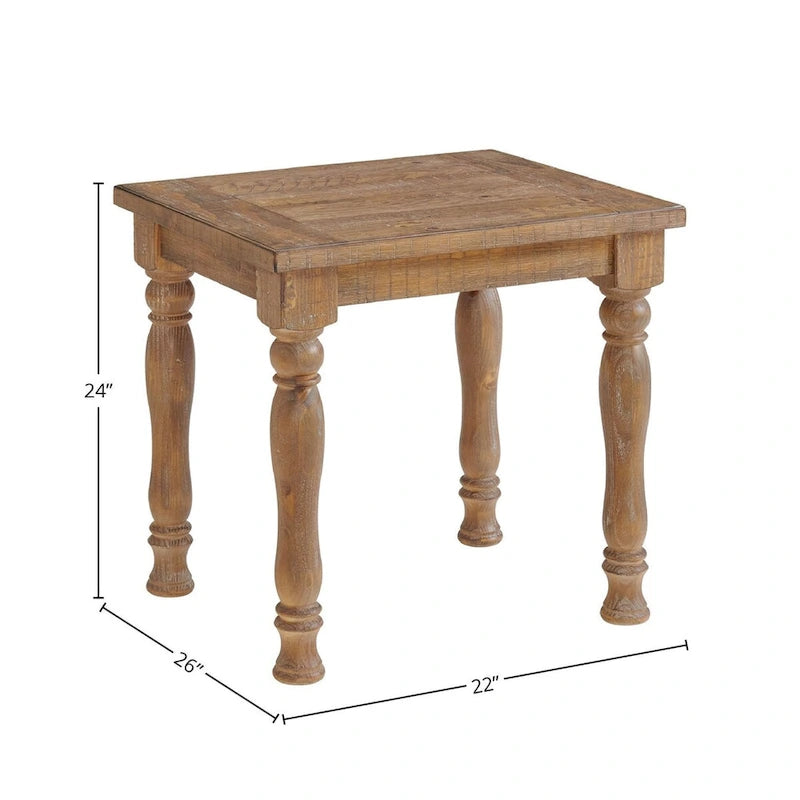 Table d'appoint à pieds tournés Highland, 22x26