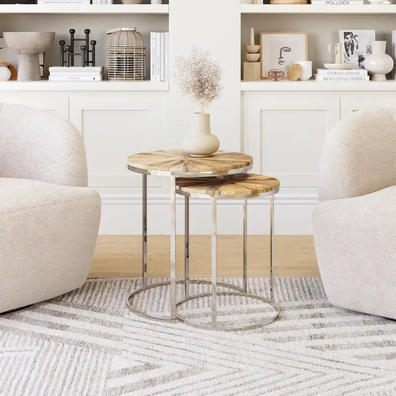 Tables gigognes Bari naturel