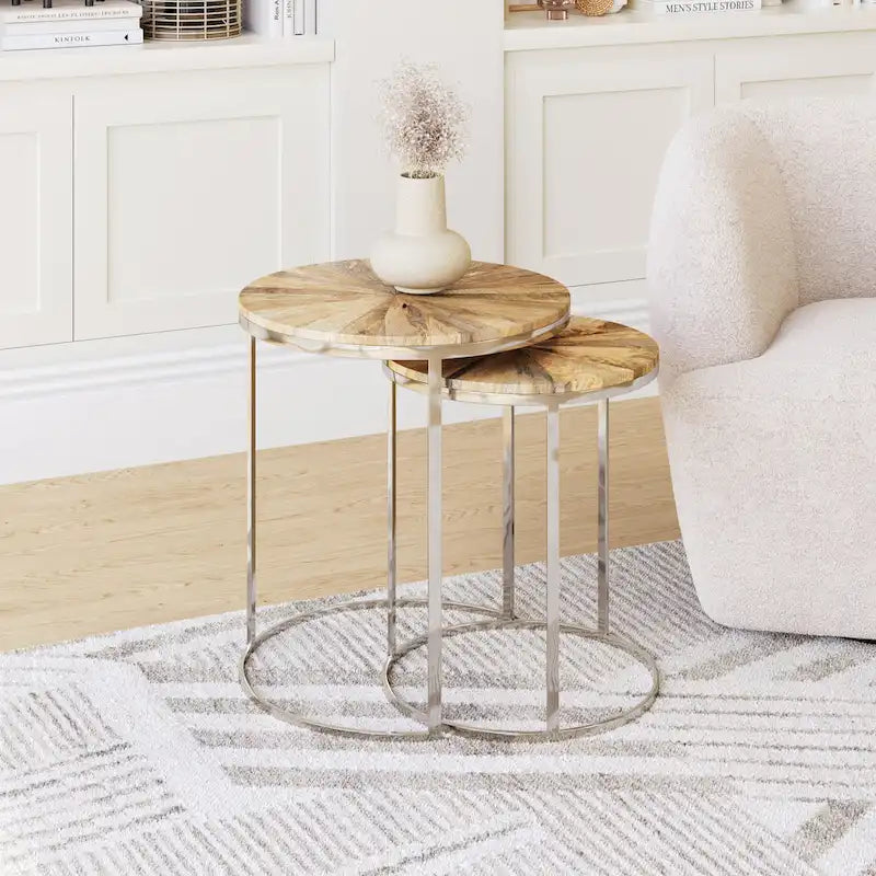 Tables gigognes Bari naturel