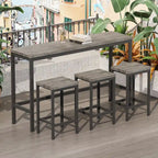 Ensemble table à manger et 3 tabourets de bar au design moderne