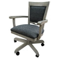 Chaise de salle à manger pivotante en bois à roulettes - 400 sur roulettes - Rembourrage personnalisé - Siège de 18 pouces