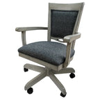 Chaise de salle à manger pivotante en bois à roulettes - 400 sur roulettes - Rembourrage personnalisé - Siège de 18 pouces