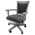 Chaise de salle à manger pivotante en bois à roulettes - 400 sur roulettes - Rembourrage personnalisé - Siège de 18 pouces