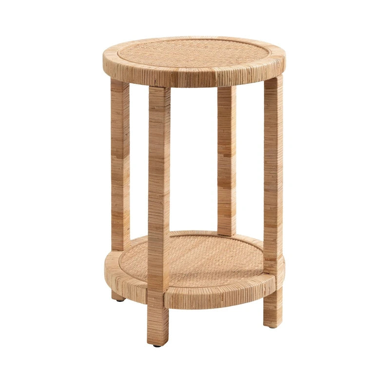 Table d'appoint en rotin Kate et Laurel Rafina - 16x16x24