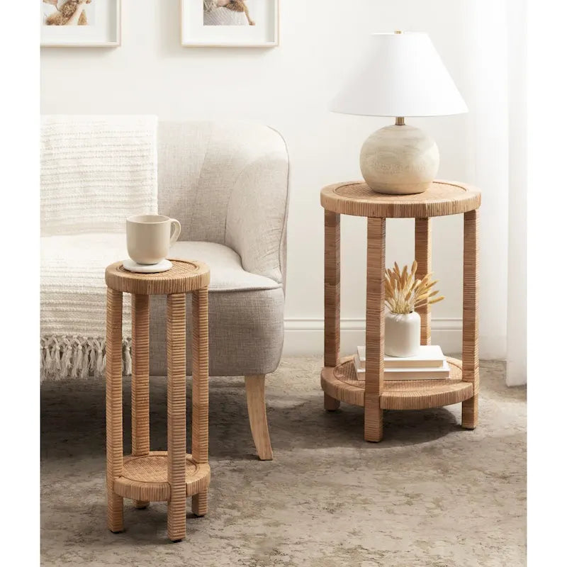 Table d'appoint en rotin Kate et Laurel Rafina - 16x16x24
