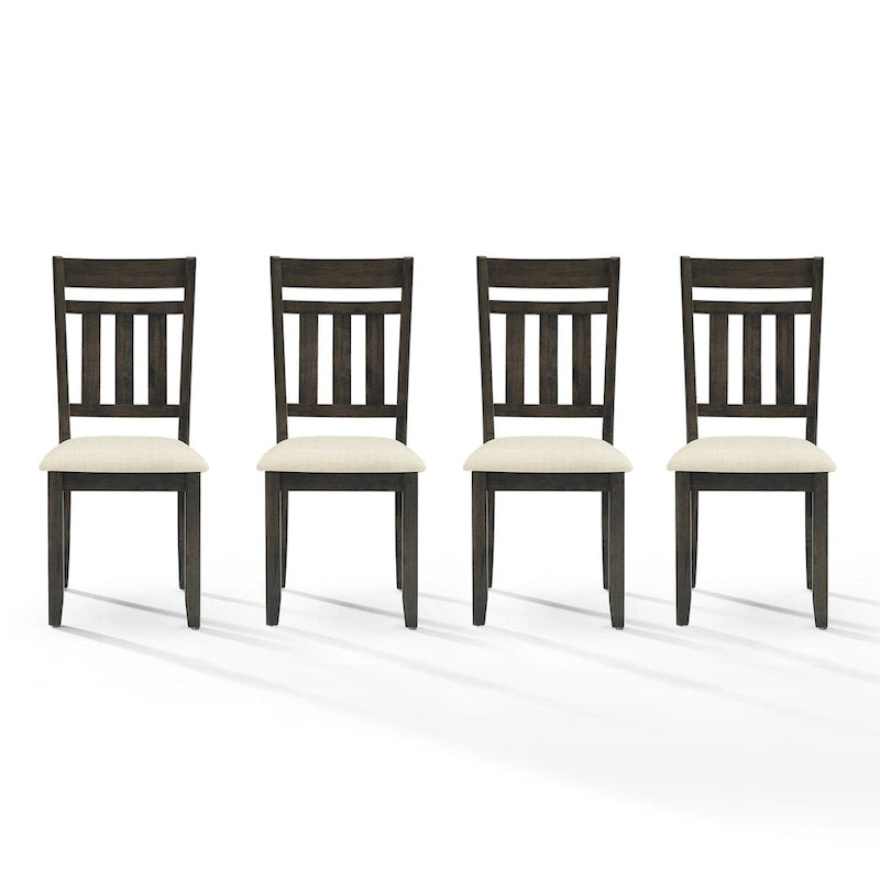Ensemble de 4 chaises de salle à manger Hayden à dossier à lattes - 4 chaises
