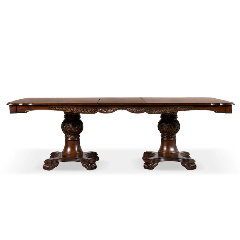 Furniture of America Eugene Traditional Solid Wood 7-Piece Expandable Dining Table Set