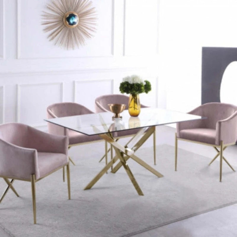 Table basse en verre rectangulaire Star