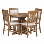 Ensemble de salle à manger fonctionnel rétro 5 pièces 1 table extensible