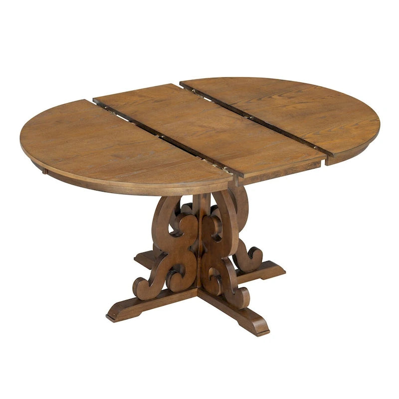 Ensemble de salle à manger fonctionnel rétro 5 pièces 1 table extensible
