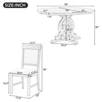 Ensemble de salle à manger fonctionnel rétro 5 pièces 1 table extensible